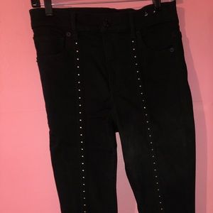 Black studded jeans